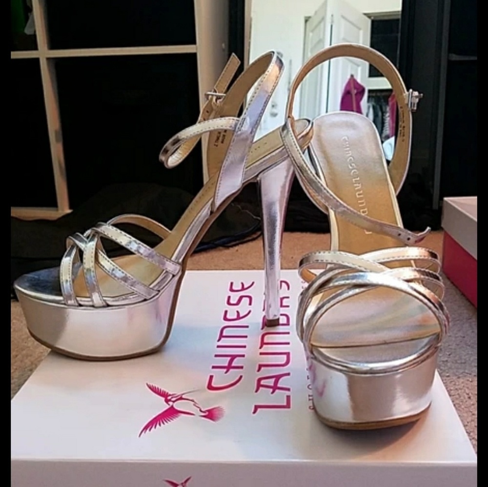 Silver Chinese Laundry High Heels